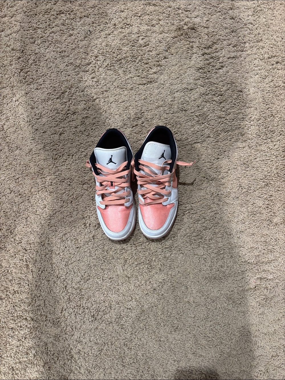 Jordan Kids Low Top Sneakers - Pink and White